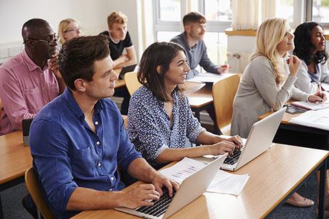 adults in a classroom